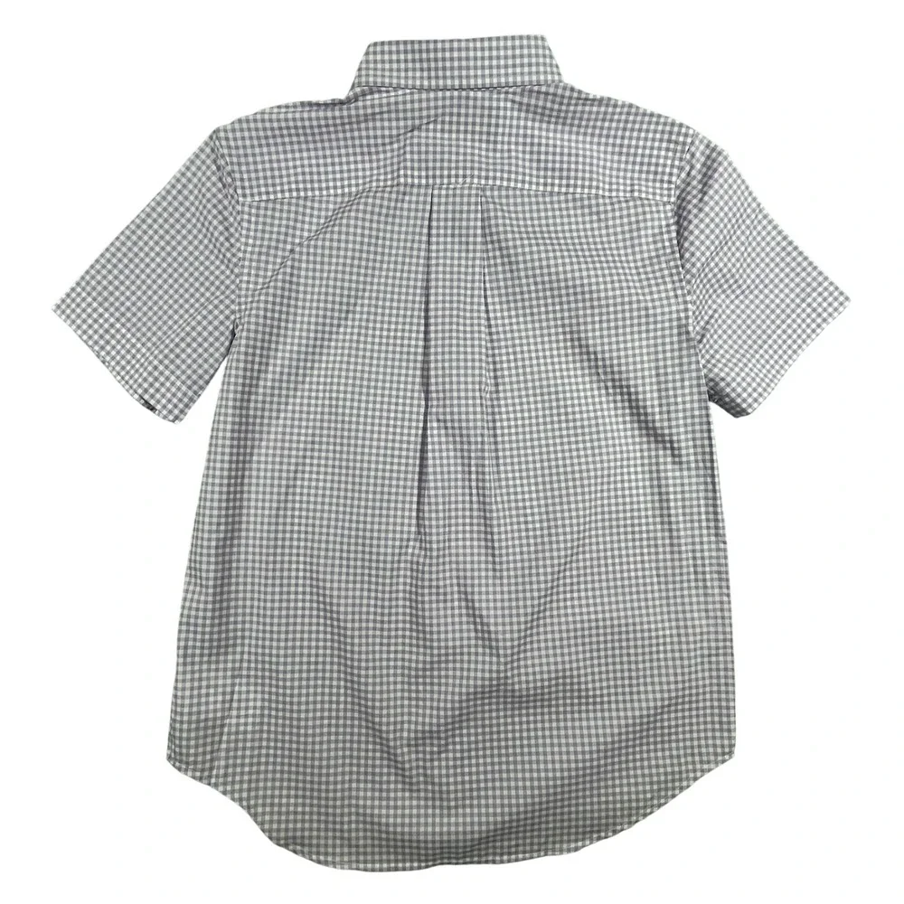 Ralph Lauren Natural Stretch Button Down Boy's‎ M (10-12) Gingham Check *Flaw